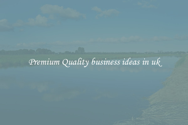 Premium Quality business ideas in uk