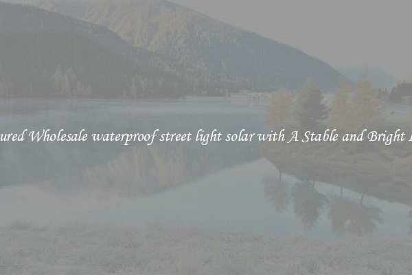 Featured Wholesale waterproof street light solar with A Stable and Bright Light