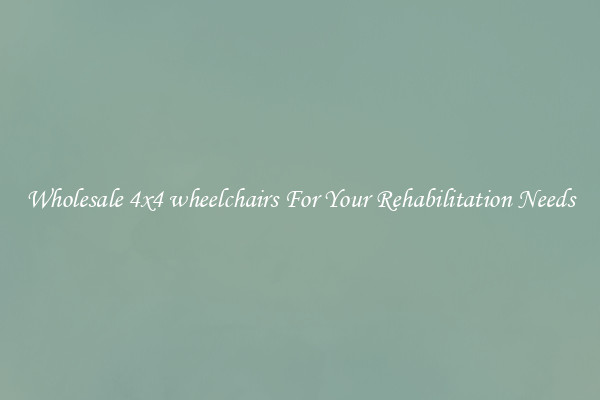 Wholesale 4x4 wheelchairs For Your Rehabilitation Needs