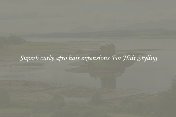 Superb curly afro hair extensions For Hair Styling
