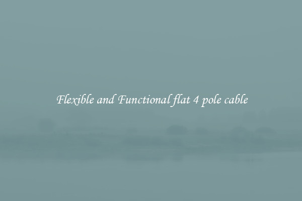 Flexible and Functional flat 4 pole cable