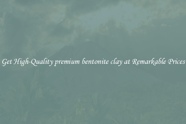 Get High-Quality premium bentonite clay at Remarkable Prices