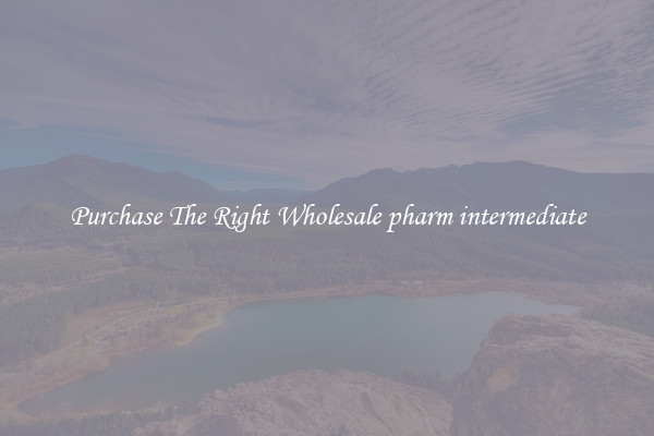 Purchase The Right Wholesale pharm intermediate