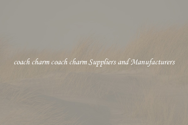 coach charm coach charm Suppliers and Manufacturers